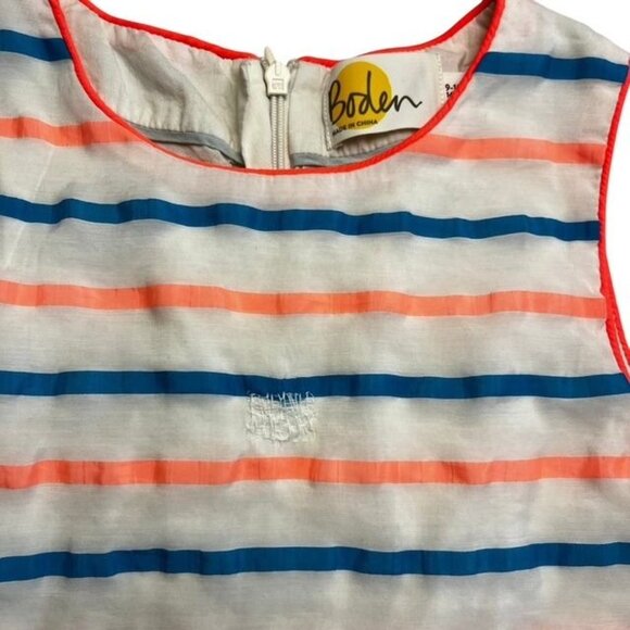Mini Boden Striped Sleeveless Dress Girls Size 9-10 Years - Picture 4 of 6